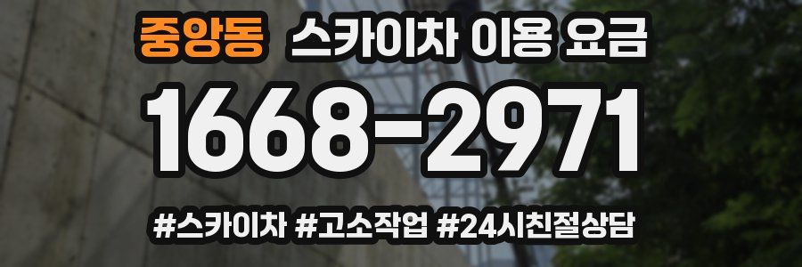 중앙동 스카이차 이용 요금