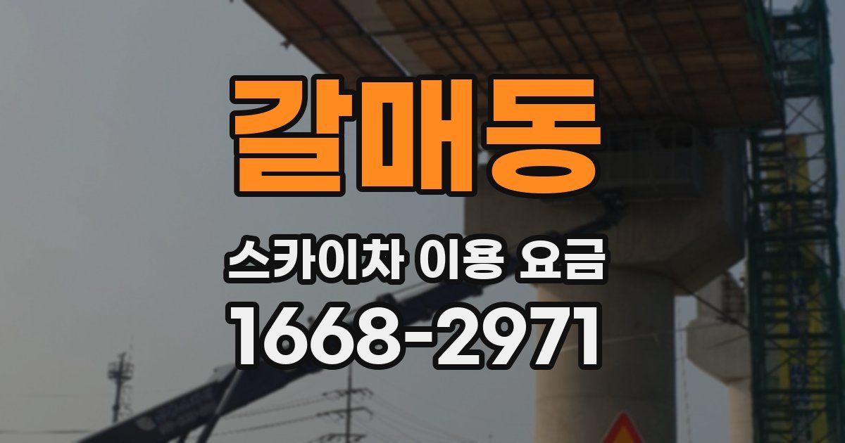 갈매동 스카이차 이용 요금