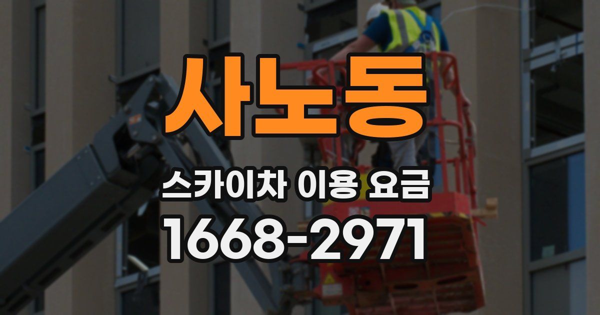 사노동 스카이차 이용 요금