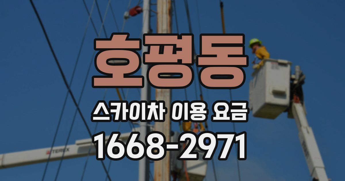 호평동 스카이차 이용 요금