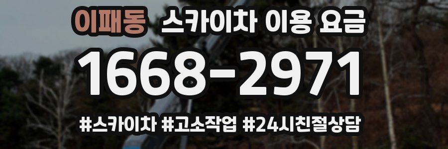 이패동 스카이차 이용 요금