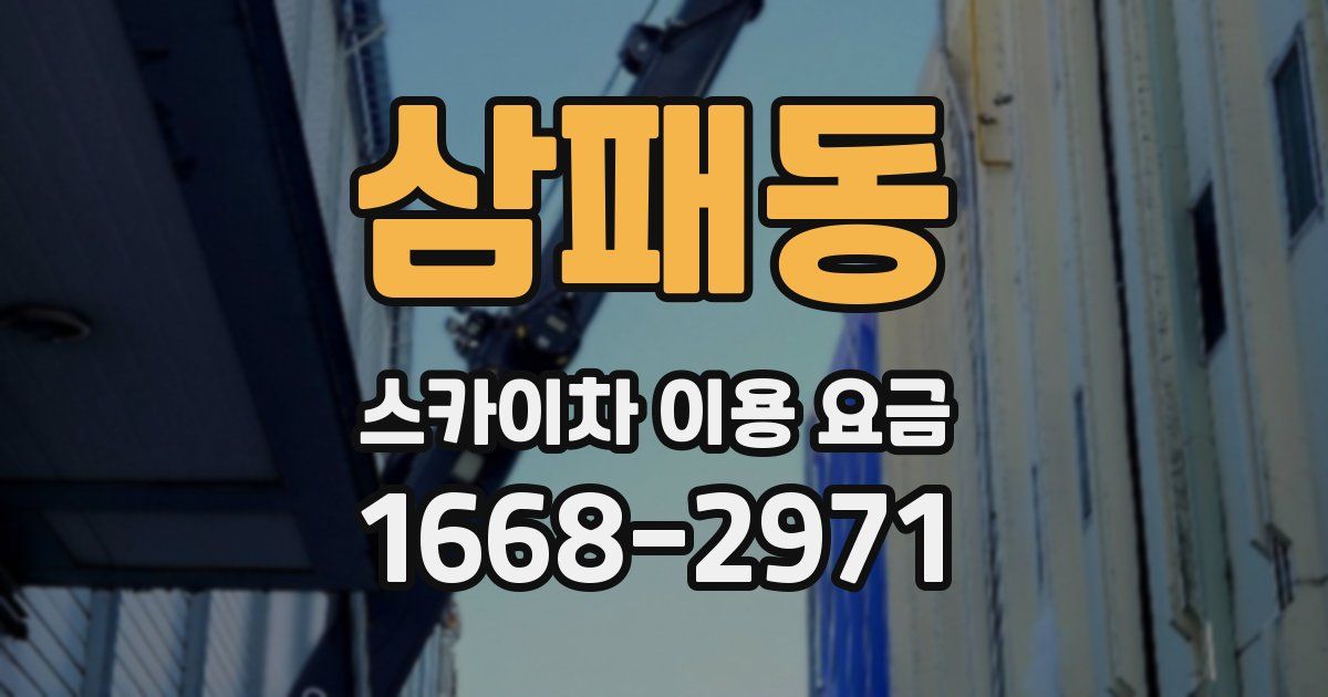 삼패동 스카이차 이용 요금