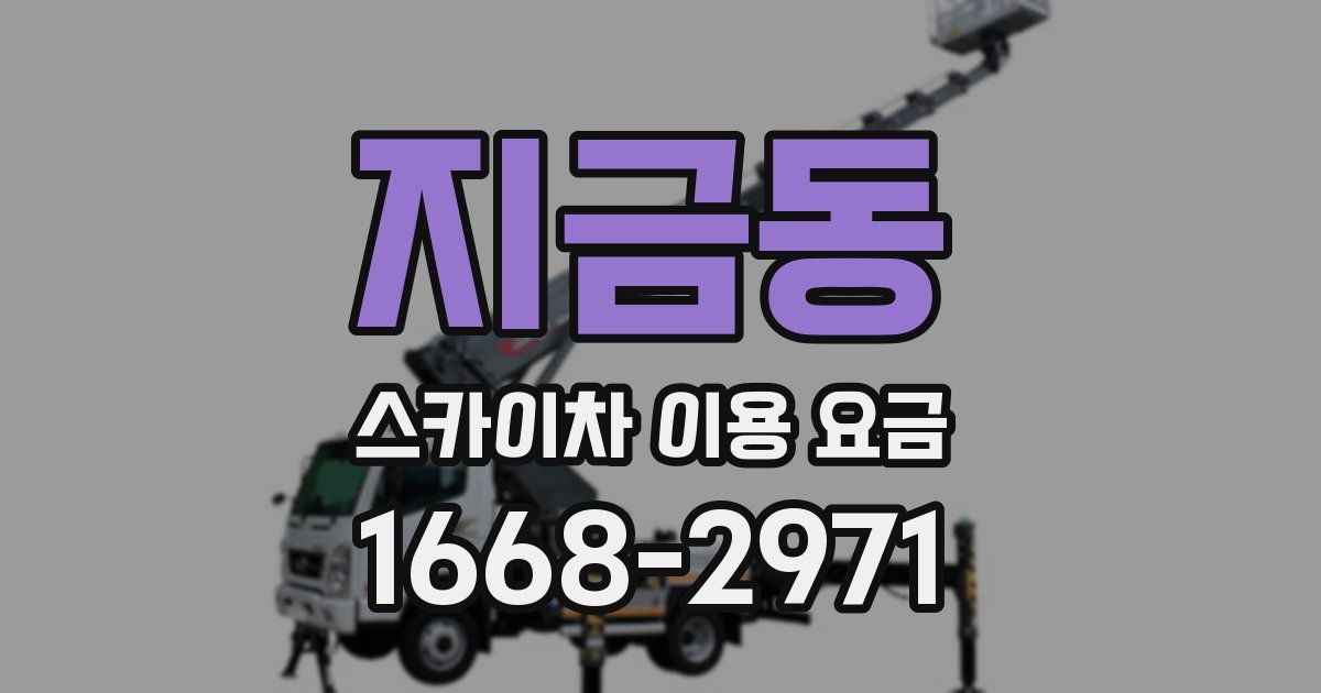 지금동 스카이차 이용 요금
