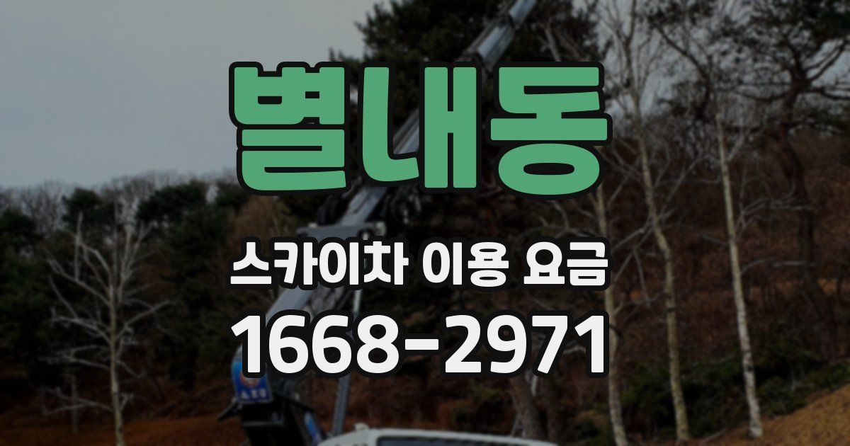 별내동 스카이차 이용 요금