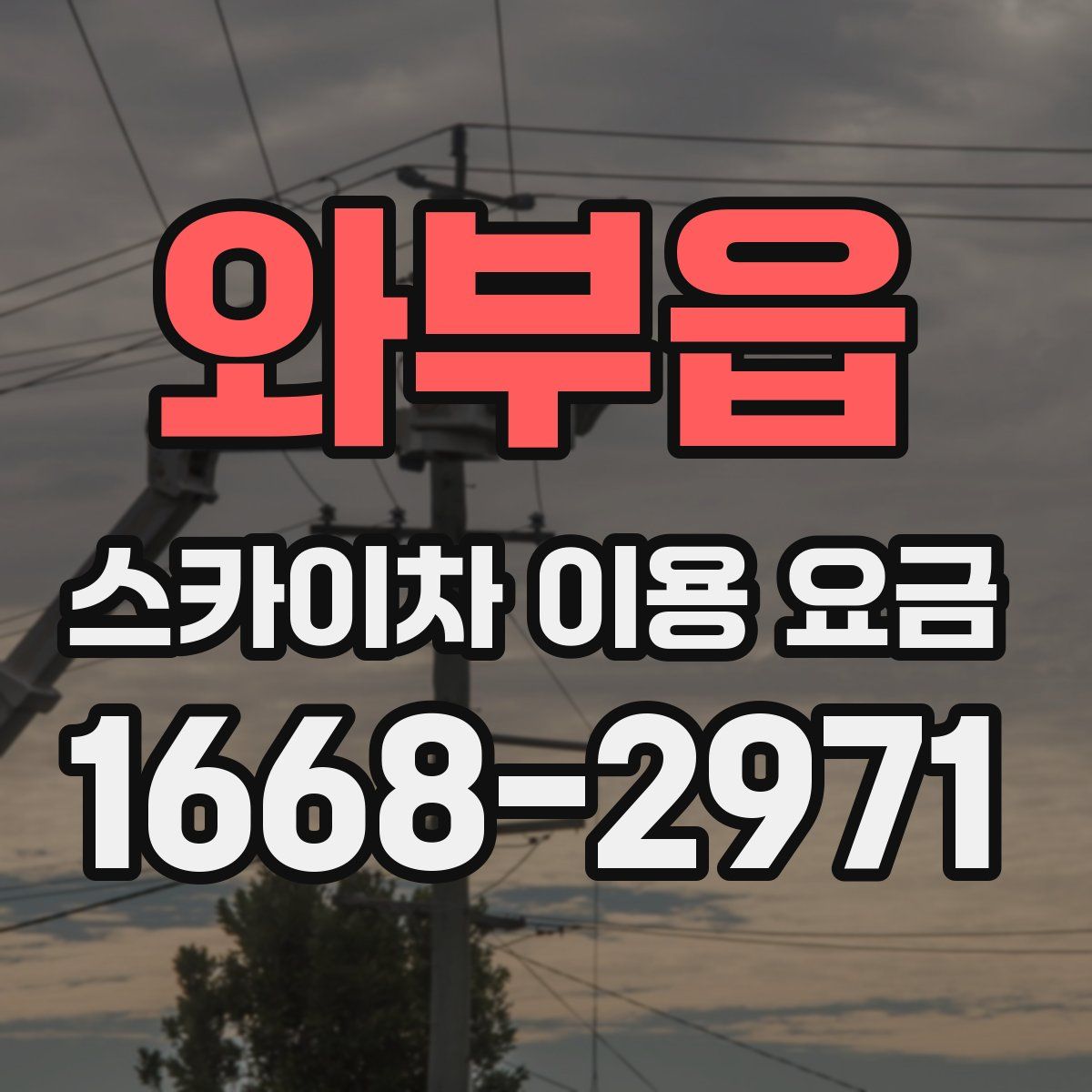 와부읍 스카이차 이용 요금