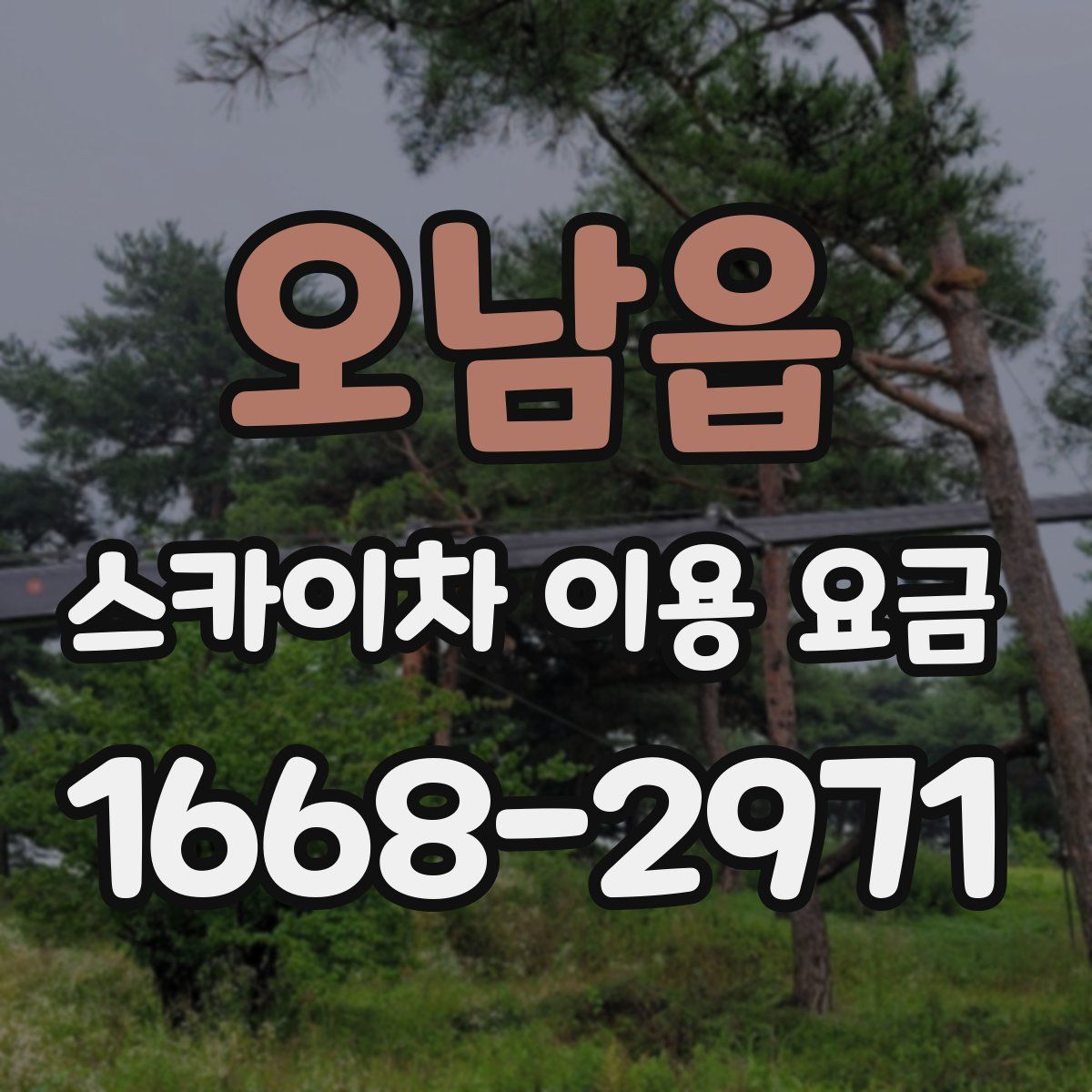 오남읍 스카이차 이용 요금