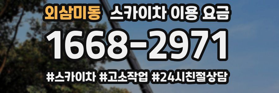 외삼미동 스카이차 이용 요금