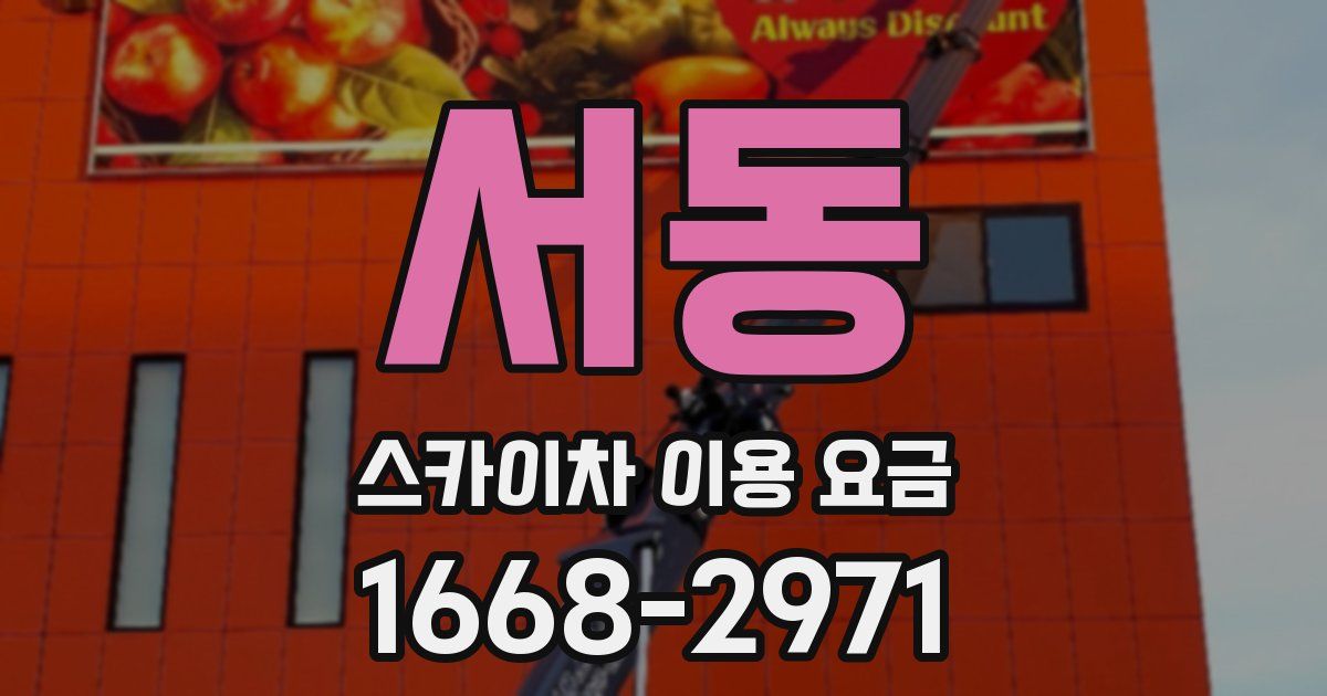 서동 스카이차 이용 요금