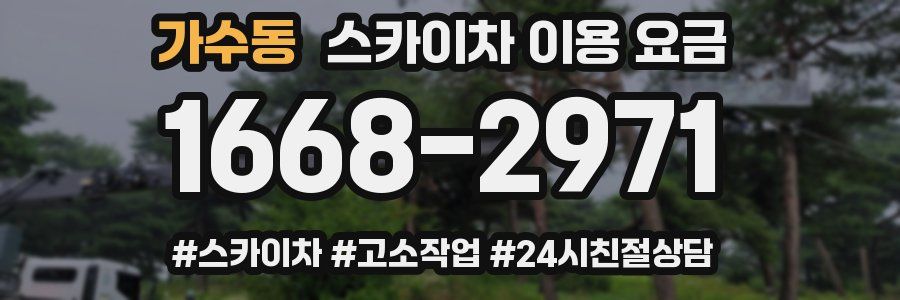 가수동 스카이차 이용 요금