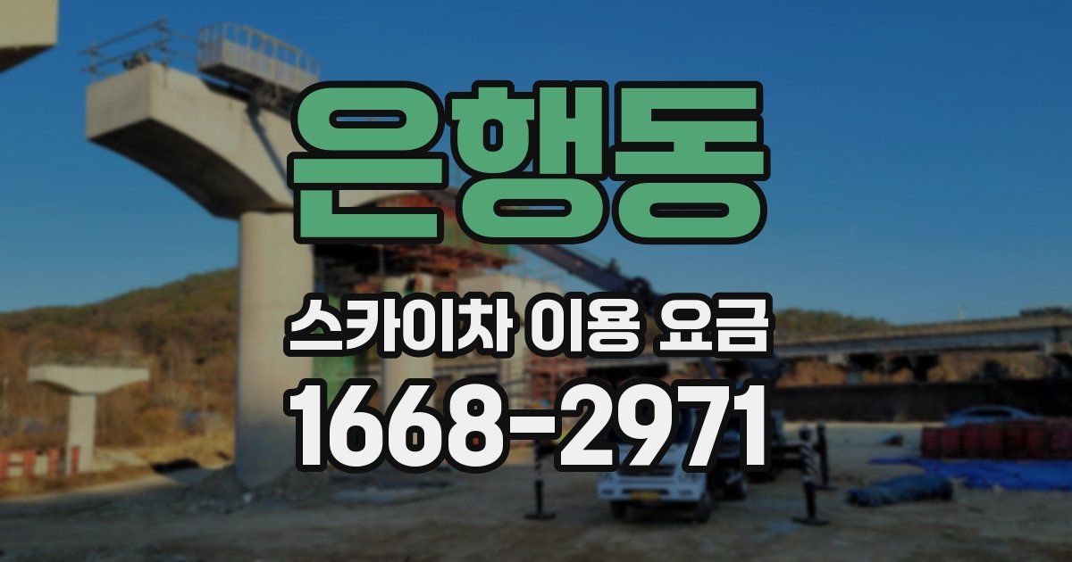 은행동 스카이차 이용 요금