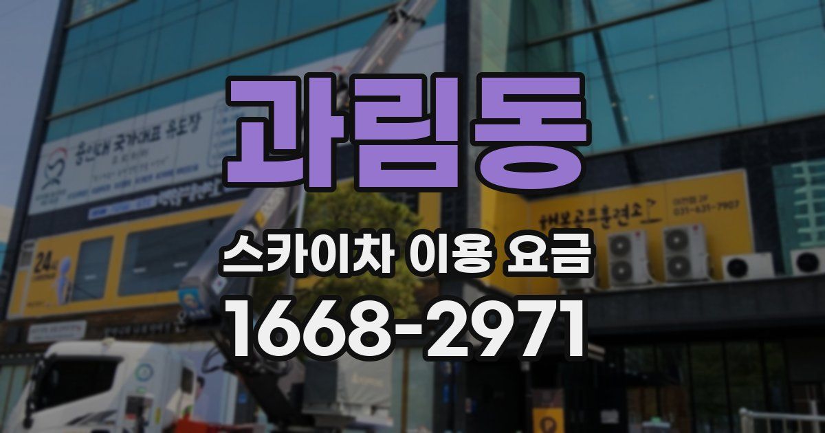 과림동 스카이차 이용 요금