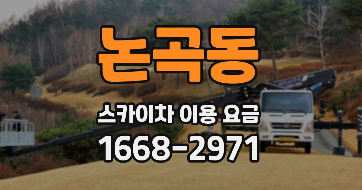 논곡동 스카이차 이용 요금