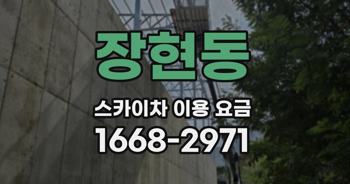 장현동 스카이차 이용 요금