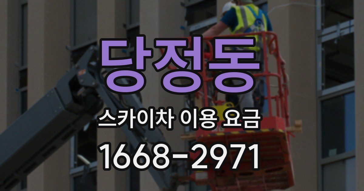 당정동 스카이차 이용 요금