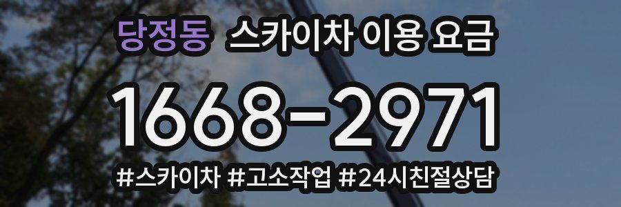 당정동 스카이차 이용 요금