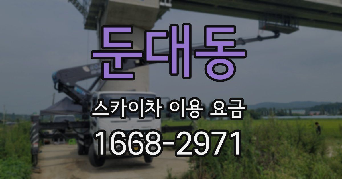 둔대동 스카이차 이용 요금