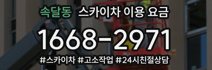속달동 스카이차 이용 요금