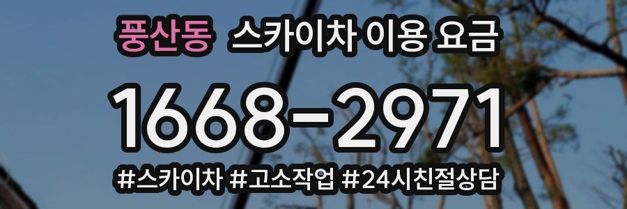 풍산동 스카이차 이용 요금