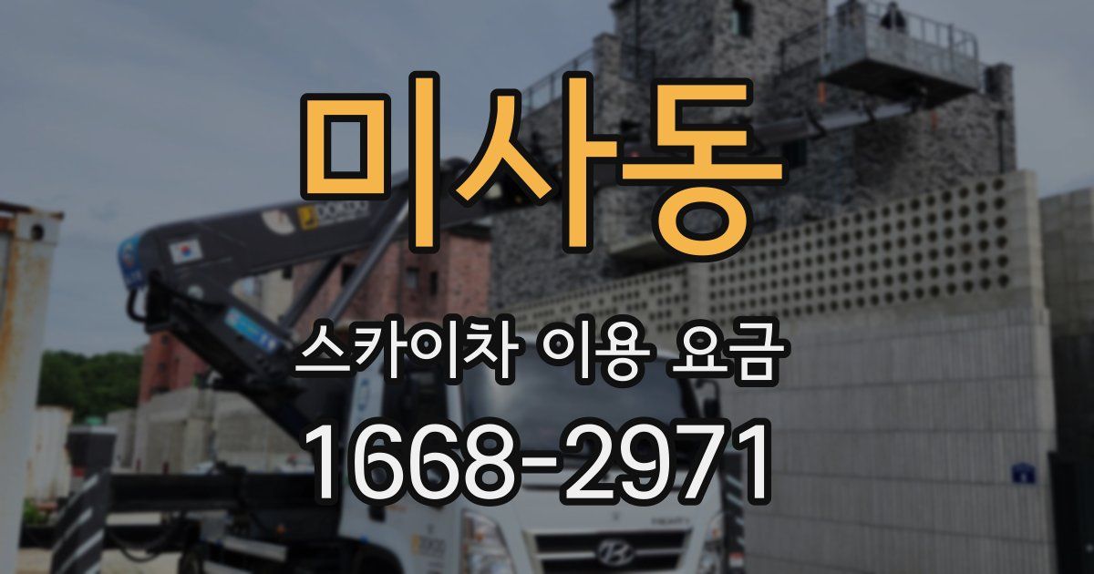 미사동 스카이차 이용 요금