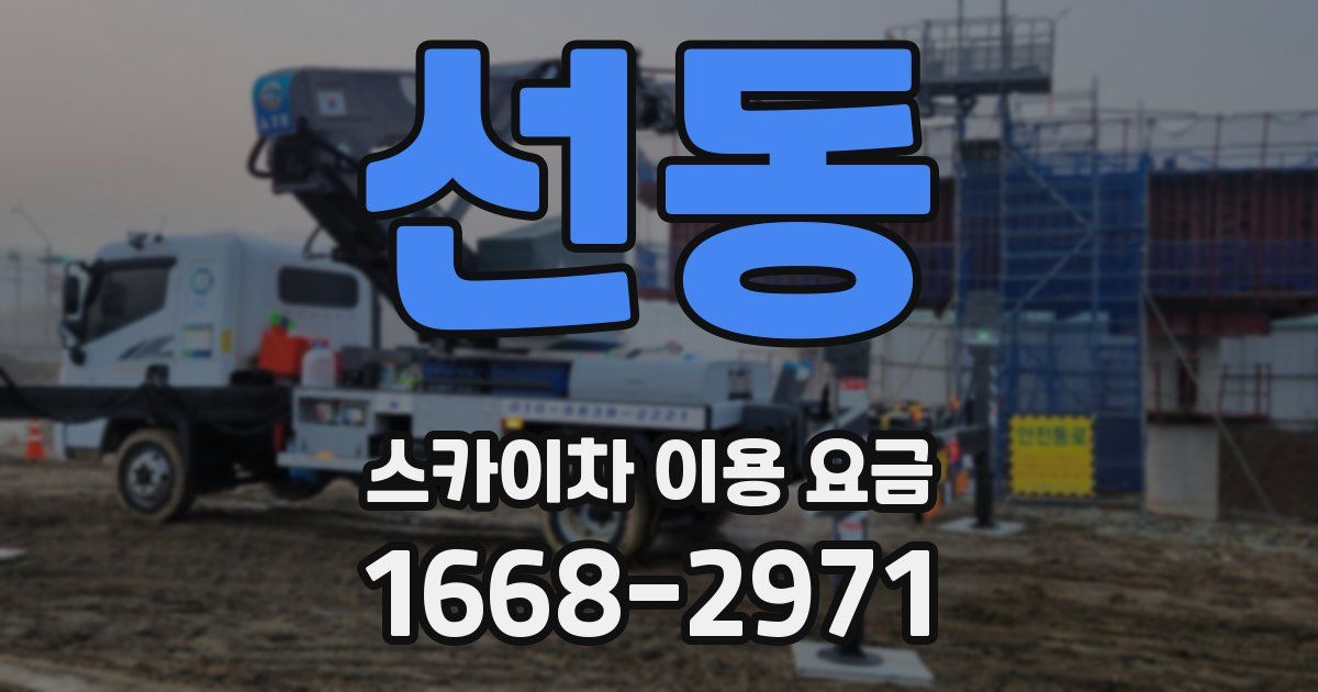선동 스카이차 이용 요금