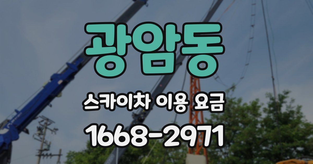 광암동 스카이차 이용 요금
