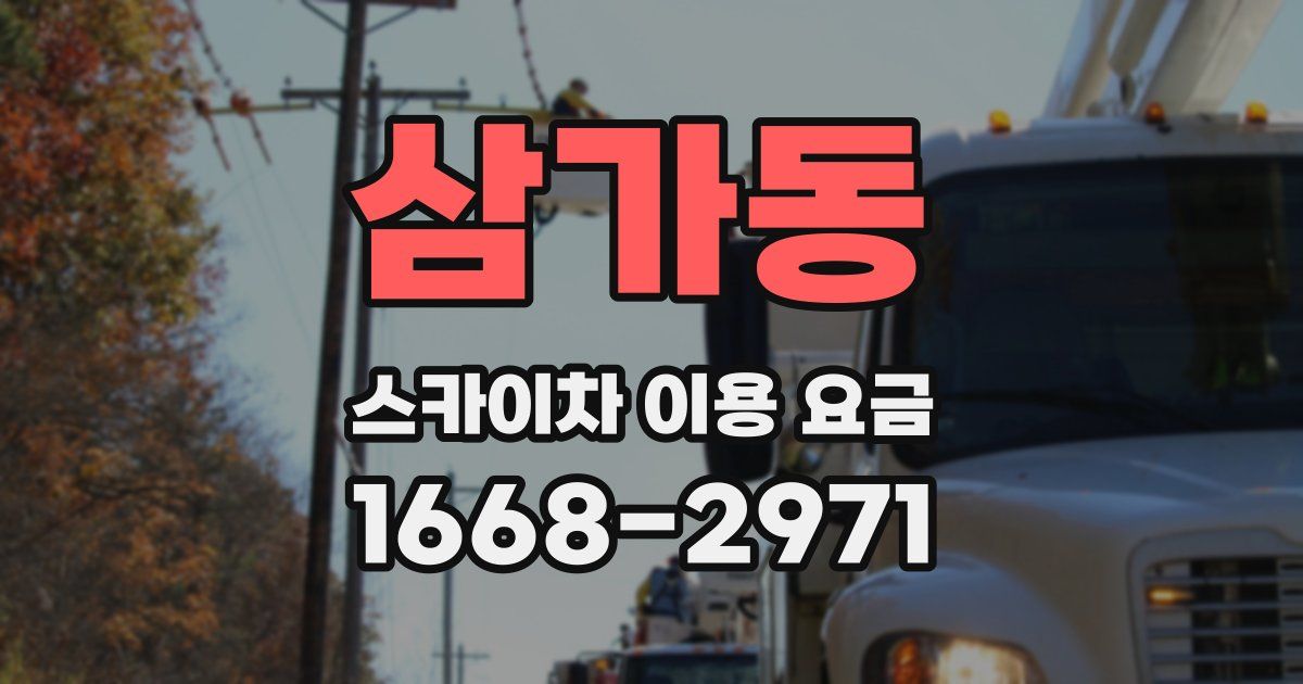 삼가동 스카이차 이용 요금