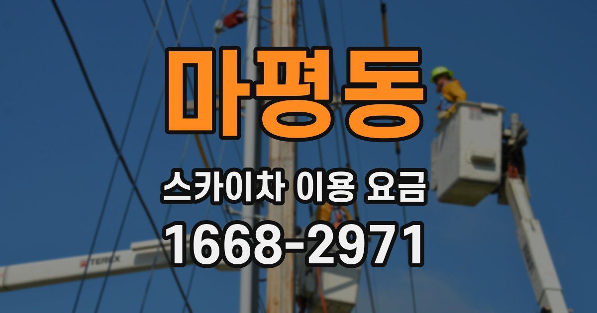 마평동 스카이차 이용 요금