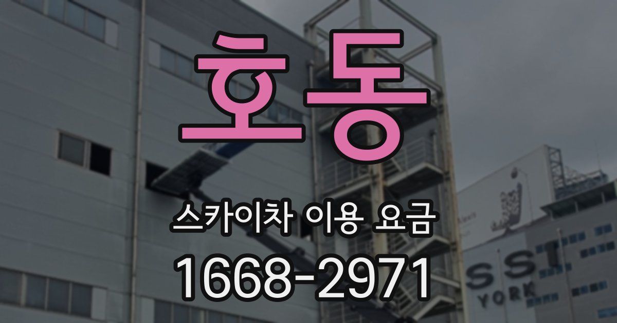 호동 스카이차 이용 요금