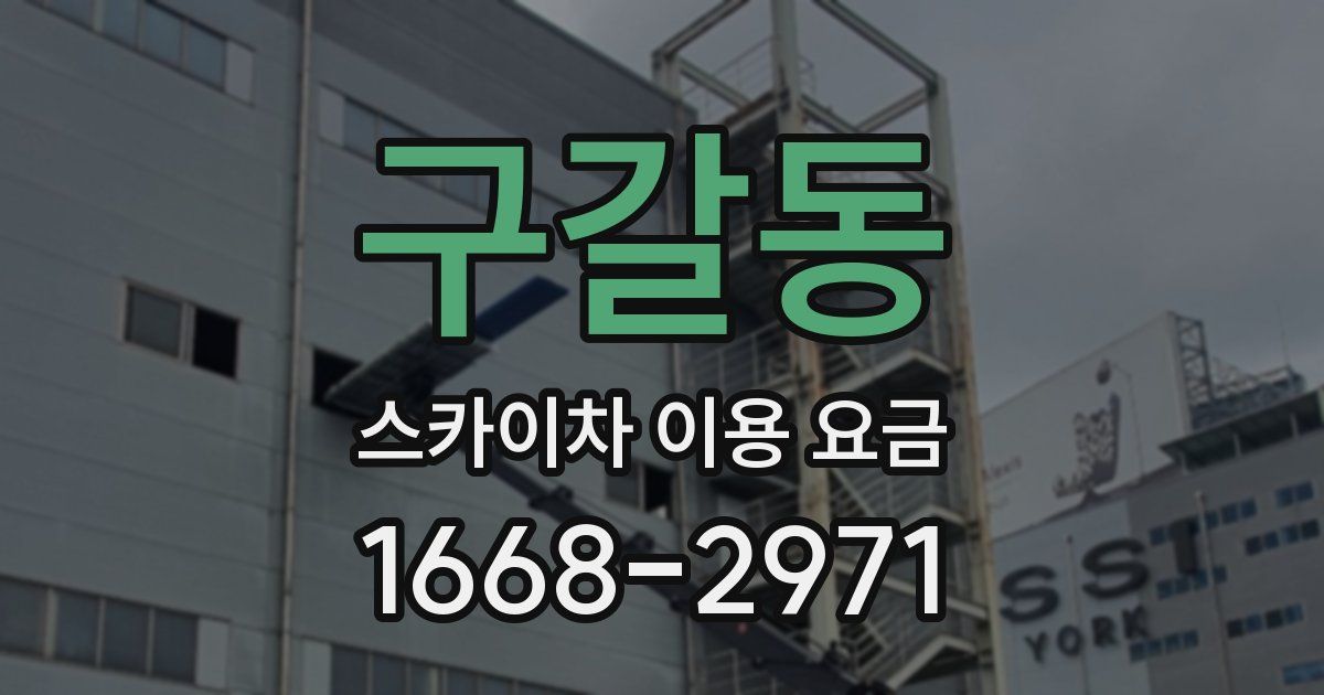 구갈동 스카이차 이용 요금