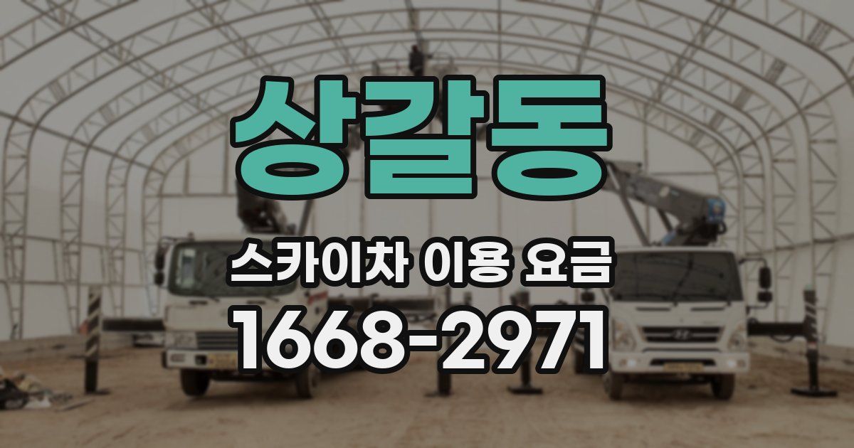 상갈동 스카이차 이용 요금
