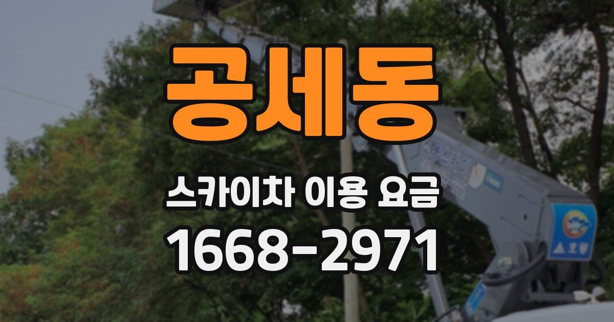 공세동 스카이차 이용 요금