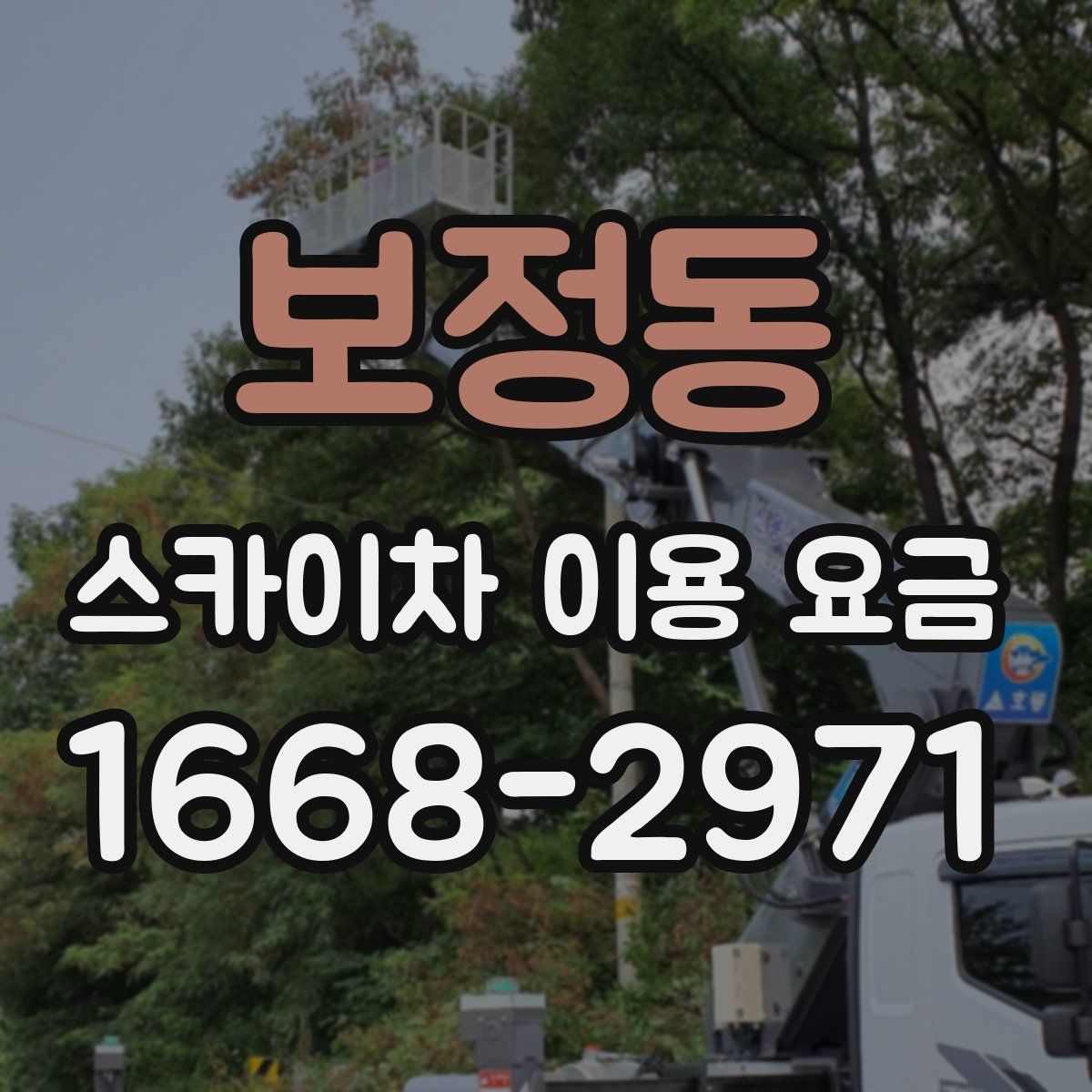 보정동 스카이차 이용 요금