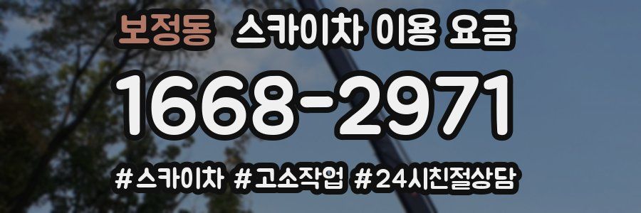 보정동 스카이차 이용 요금