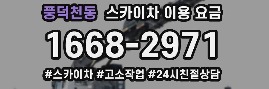 풍덕천동 스카이차 이용 요금