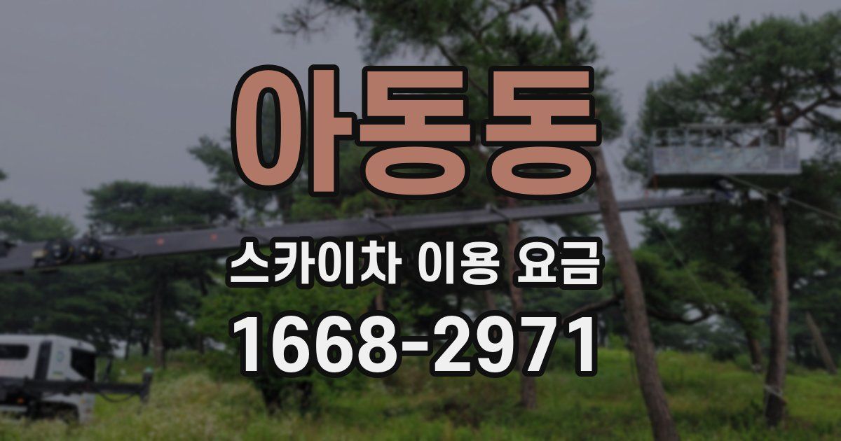 아동동 스카이차 이용 요금