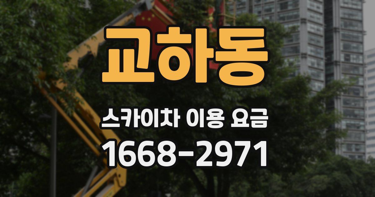 교하동 스카이차 이용 요금