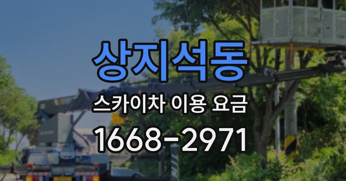 상지석동 스카이차 이용 요금