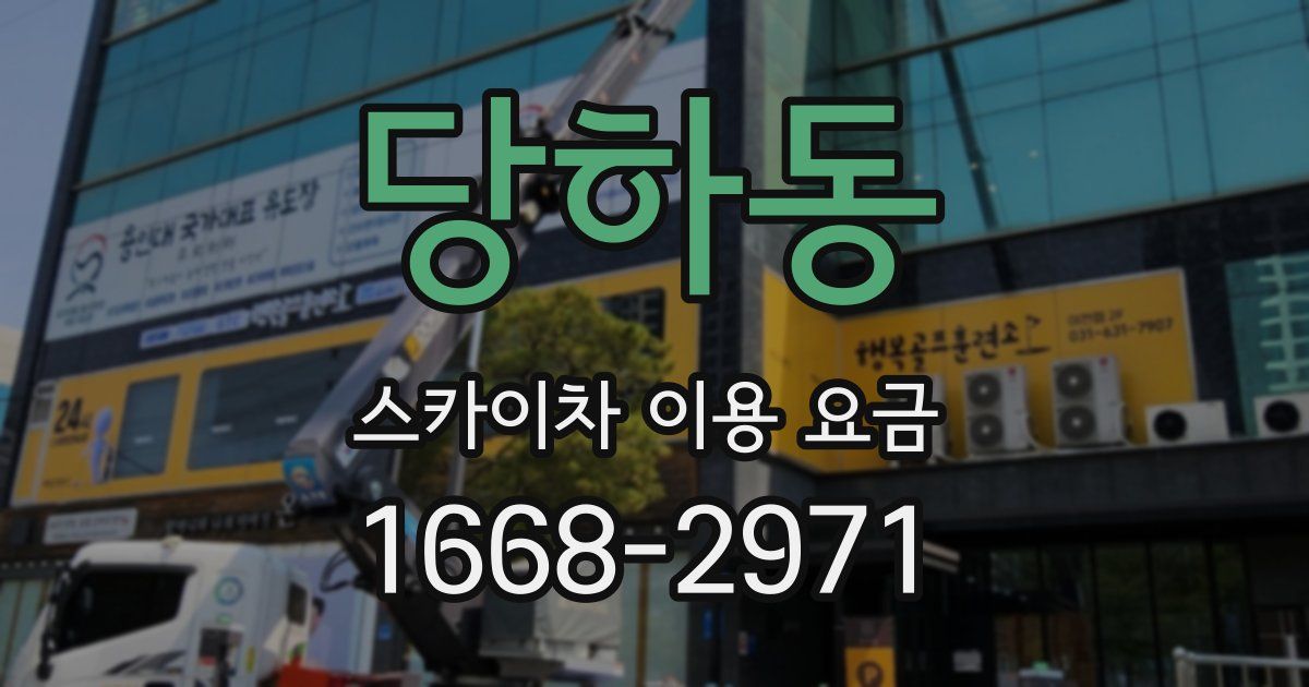 당하동 스카이차 이용 요금