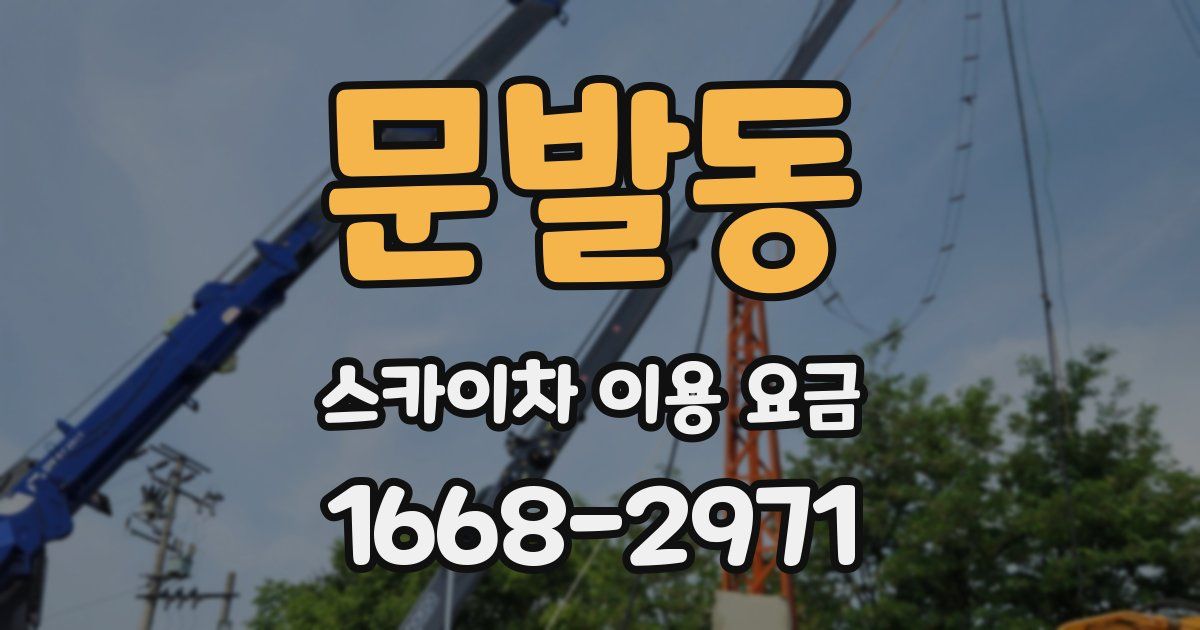 문발동 스카이차 이용 요금