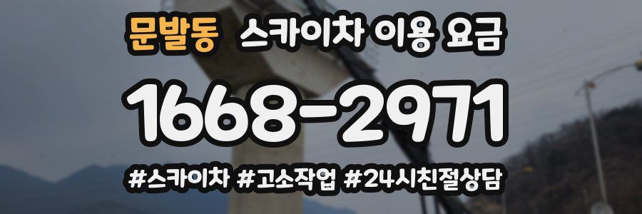 문발동 스카이차 이용 요금
