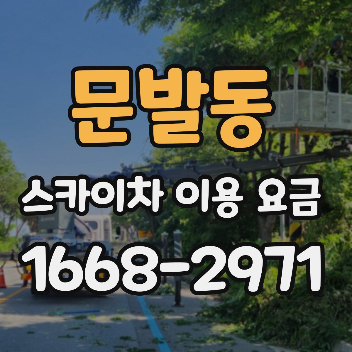 문발동 스카이차 이용 요금