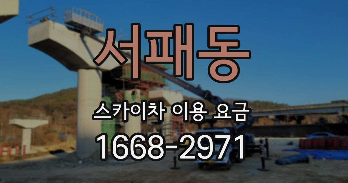 서패동 스카이차 이용 요금