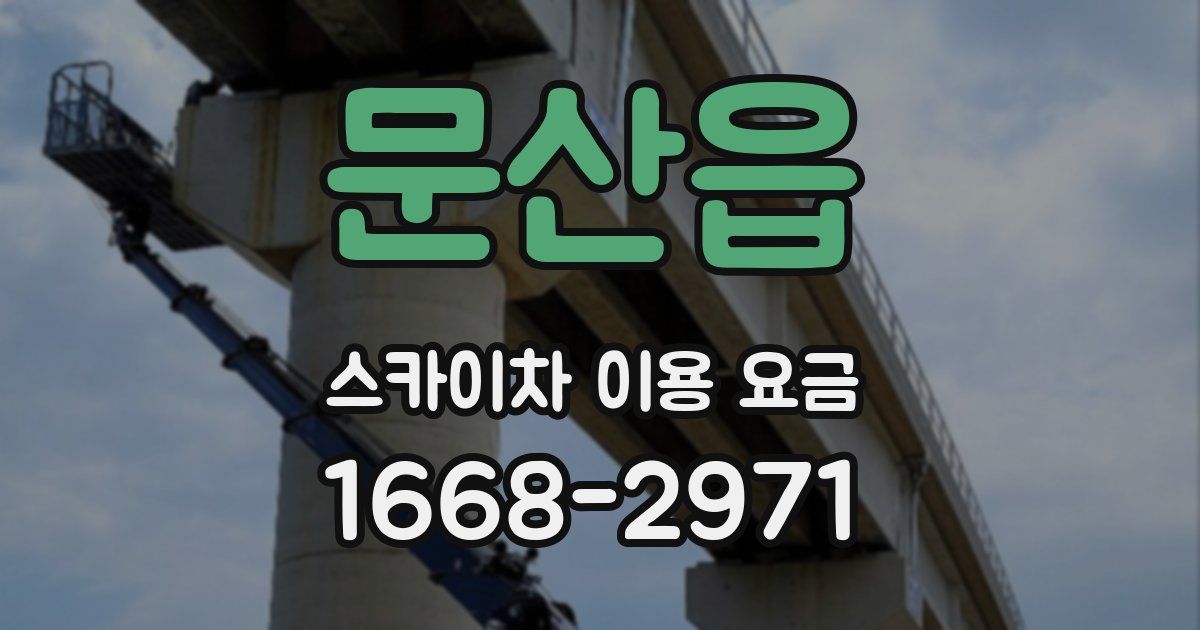 문산읍 스카이차 이용 요금