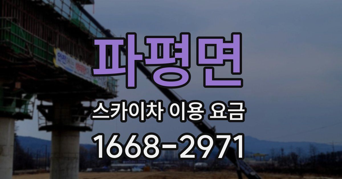 파평면 스카이차 이용 요금