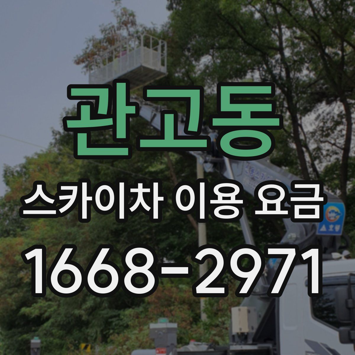 관고동 스카이차 이용 요금