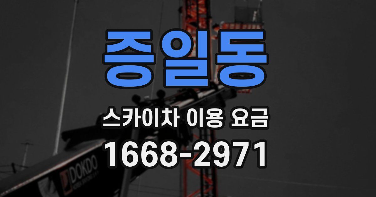 증일동 스카이차 이용 요금