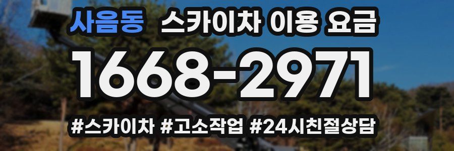 사음동 스카이차 이용 요금