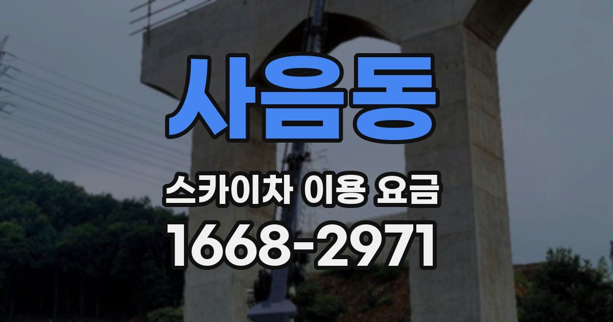 사음동 스카이차 이용 요금