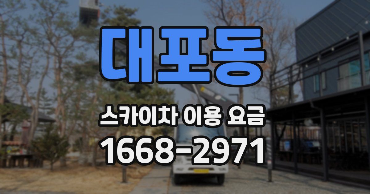 대포동 스카이차 이용 요금
