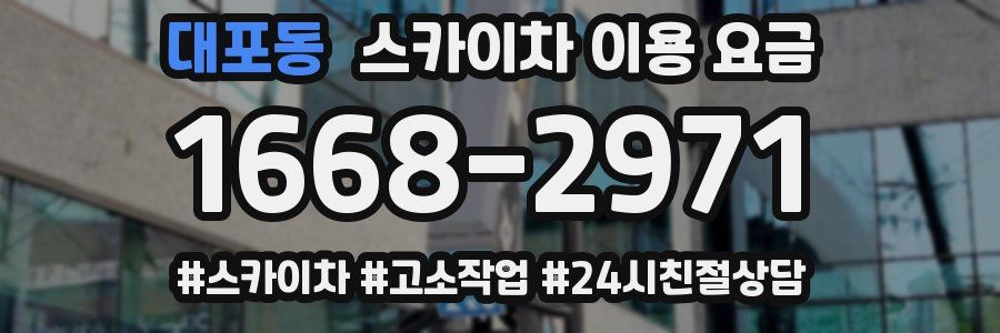 대포동 스카이차 이용 요금